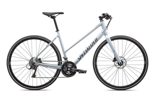 Specialized SIRRUS 3.0 STEP THROUGH - M, GLOSS MORNING MIST / SATIN DEEP MARINE REFLECTIVE, 2023