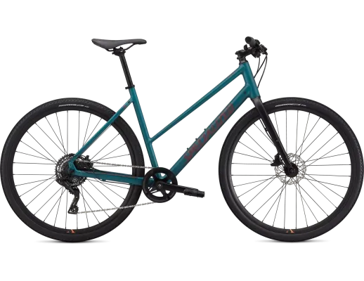 Specialized Sirrus X 2.0 Step-Through - M, Dusty Turquoise / Rocket piros / Fekete Reflective, 2022