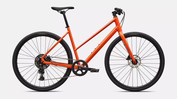 Specialized Sirrus X 2.0 Step-Through - M, Gloss Tangerine / Shadow Silver Frost Reflective, 2027