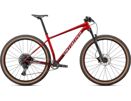 Specialized Chisel Hardtail Comp  - M,29 GLOSS RED TINT FADE OVER BRUSHED SILVER / TARMAC BLACK / WHITE w/ GOLD PEARL, 2022